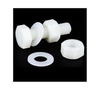 tornillos de cabeza hexagonal, Juego De Arandelas Tuercas Tornillo Hexagonal Nylon Blanco M3-M8 10-25mm Paquete 20/50 Piezas(25mm,M8 (20Pcs))