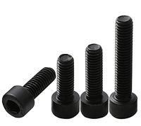 Tornillos de cabeza hexagonal M3-0,5 x 14 mm, acero de aleación de grado 12,9, accionamiento de zócalo Allen, acabado de óxido negro, rosca de máquina, rosca completa (30 unidades)