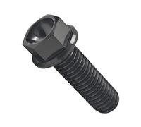 Tornillos de Cabeza Hexagonal M6/M8 de Titanio for Bicicleta MTB, Motocicleta, Sujetadores Ligeros(Black,50MM_M8)