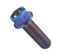 Tornillos de Cabeza Hexagonal M6/M8 de Titanio for Bicicleta MTB, Motocicleta, Sujetadores Ligeros(Blue,50MM_M8)
