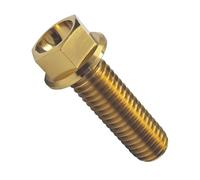 Tornillos de Cabeza Hexagonal M6/M8 de Titanio for Bicicleta MTB, Motocicleta, Sujetadores Ligeros(Gold,50MM_M6)