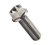 Tornillos de Cabeza Hexagonal M6/M8 de Titanio for Bicicleta MTB, Motocicleta, Sujetadores Ligeros(Silver,50MM_M6)