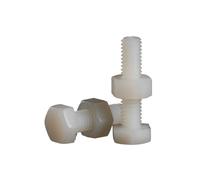 tornillos de cabeza hexagonal, Paquete aislado de tuercas y tornillos hexagonales M5 nailon 20 juegos longitudes 8-50 mm(25mm)