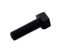 Tornillos de cabeza hexagonal/pernos de plástico (nailon 6.6), rosca métrica conforme a la normativa DIN 933, fijación industrial y doméstica - M5X5 - Negro - 1000 unidades - Plastic Hardware Store