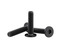 Tornillos de cabeza hexagonal plana ultradelgada de acero inoxidable negro, M1.4, M1.6, M2, M2.5, M3, M4, M5, M6 y M8, 5-50 unidades(35mm,M3 50pcs)