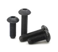 Tornillos de cabeza hexagonal semicirculares de acero al carbono de grado 10.9, M1.6, M2, M2.5, M3, M4, M5, M6, M8, M10 y M12, 2-80 unidades | Pernos de cabeza plana(18mm,M2.5 (60PCS))