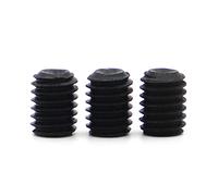 Tornillos de cabeza hexagonal, tornillos hueca, punta, 5/10/50 piezas M1.6 M2 .5 M3 M4 M5 M6 M8 M10 M12 DIN916 Tornillo acero grado 12.9 negro (0.197 in. 50 unidades)(6mm,M10 5pcs)