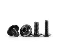 tornillos de cabeza hueca, 10-100 Uds negro 304 Acero inoxidable M2 .5 M3 M4 M5 hexagonal cabeza de botón redondo con arandela almohadilla colar tornillos pernos(M4x30mm 20pcs)