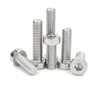 tornillos de cabeza hueca, 5-50 Uds M2 .5 M3 M4 M5 M6 M8 M10 304 A2-70 hexagonal de acero inoxidable tornillo cabeza perfil corto y fino(6MM-M2.5X50PCS)