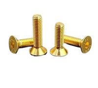 Tornillos de cabeza hueca hexagonal, 10 Uds M2 .5 M3 longitud 4-40mm cabeza plana avellanada hexagonal tornillos de aleación acero titanio Chapado En Oro tornillo(25mm,M2)