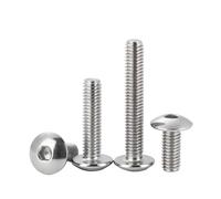 Tornillos de cabeza hueca hexagonal acero inoxidable 304 (A2-70) Perno botón con seta M2.5(14mm)