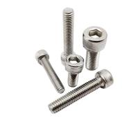 Tornillos de cabeza hueca hexagonal de acero inoxidable 304, DIN912, M1.4, M1.6, M2, M2.5, M3, M4, M5, M6, M8, A2-70, 5-100 unidades.(X8mm,M3 50pcs)