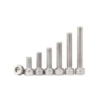 Tornillos de cabeza hueca hexagonal de acero inoxidable M4 304 DIN912, perno de 4 mm x 4, 5, 10, 12, 30, 35, 40, 45, 100, 110, 120, 130, 150 mm(M4x150mm 5pcs)