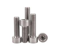 Tornillos de cabeza hueca hexagonal de titanio DIN912, 2-5 unidades, M1.6, M2, M2.5, M3, M4, M5, M6, M8, Gr2(40mm,M4 5PCS)