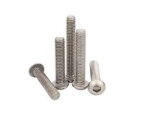 Tornillos de cabeza hueca hexagonal de titanio puro TA2, M2, M2.5, M3, M4, M5, M6, M8, longitud 6-50 mm, ISO7380, 1/2/5 unidades(4mm,5pcs M3)