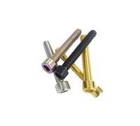 Tornillos de cabeza hueca hexagonal DIN912, acero inoxidable, chapados en titanio, colores dorados y negros, M3 M4(Black,M4x10 10PCS)