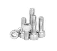 Tornillos de cabeza hueca hexagonal DIN912, de acero inoxidable 304 A2-70, M1.4, M1.6, M2, M3, M4, M5 y M6, longitud de 2 a 50 mm, 10-100 unidades(30mm,M2 (100pcs))