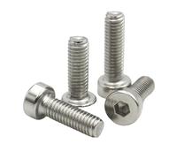 Tornillos de cabeza hueca hexagonal, finos, cortos y bajos, de acero inoxidable 304 DIN7984, 2/5/10/20 unidades, M2, M2.5, M3, M4, M5, M6, M8, M10.(10mm,M4 x10pcs)