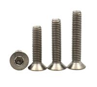 Tornillos de cabeza hueca hexagonal TA2 de titanio puro, tamaño M2, M2.5, M3, M4, M5, M6, M8, Gr2, DIN7991, longitud de 3 a 60 mm, 2-10 unidades(15mm,M3 (5pcs))