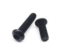 Tornillos de Cabeza Hueca Hexagonal Tipo Hongo, de Acero Inoxidable ISO7380, de Grado 10.9, M1.6, M2, M2.5, M3, M4, M5, M6, M8, Color Negro, 10 mm, 50 Unidades (Color: 10 mm_M1.6 (50 un