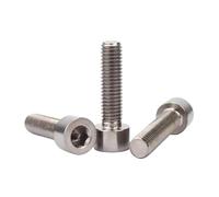 Tornillos de cabeza hueca hexagonal titanio puro TA2 M1.6 M2 M3 M4 M5 Pernos Allen aleación(M2.5x4mm 10pcs)