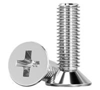 Tornillos de cabeza Phillips, tornillos avellanado 200 tornillos de cabeza avellanada plana M3 x 35/40/45/50/55 mm, con accionamiento Phillips, de acero inoxidable 304, rosca completa(M3*45 200)