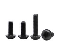 Tornillos de cabeza plana acero al carbono negro PWM, M3, M4, M5, M6, con arandela, for placa base fija almohadilla, 10/50 unidades(25mm,M4 50pcs)