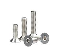 Tornillos de cabeza plana avellanada con hexágono interior, pernos Allen, acero inoxidable 304(80mm,M3)