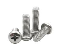 Tornillos de cabeza plana con ranura en cruz de acero inoxidable DIN7985 304, 10-100 unidades, M1, M1.2, M1.6, M2, M2.5, M3, M4, M5, M6, M8.(70mm,M4 (50PCS))