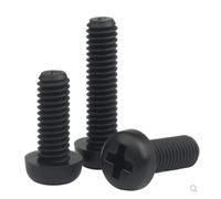 Tornillos de cabeza plana con ranura en cruz, de nailon negro, con aislamiento de plástico, M2, M2.5, M3, M4 y M5, venta al por mayor, 1000 unidades(M2.5X8 1000PCS)