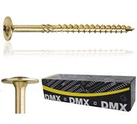 Tornillos de cabeza plana CT para madera con cabeza plana galvanizada amarilla Torx TX (6,0 x 80 mm, 100 unidades)