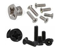 Tornillos de cabeza plana for portátiles, micropernos M1.4 M1.6 M2 M2.5 M3 M4 M5, tornillos de cabeza avellanada en cruz de níquel y zinc blanco y negro(Black Zinc,M2x10(200pcs))