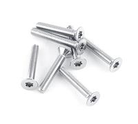 Tornillos de cabeza plana M4 de acero inoxidable SS304 de calidad industrial de 50 piezas, con accionamiento de estrella, para fijaciones de construcción (M4×20)