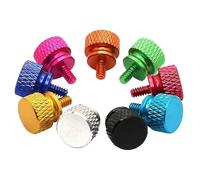 Tornillos de cabeza plana moleteada Tornillos de mariposa con cabeza moleteada plana, 50 unidades, multicolor, 6,5 mm(Red)