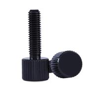 Tornillos de cabeza plana moleteada, Tornillos moleteados for pulgar, acero negro, cabeza plana moleteada, apriete a mano, varios tamaños, 10/20 piezas(X10mm,M4 10pcs)