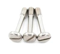 Tornillos de cabeza plana ranurada M6, tornillo de cabeza redonda de una sola palabra, perno de acero inoxidable de 8 mm a 50 mm de longitud (8 piezas), M6 x 45 mm(M6x28mm)