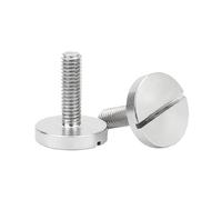 Tornillos de cabeza plana ranurada una sola palabra, acero inoxidable 304, M2, .5 y M3, redonda grande(10mm,M2-3pcs)