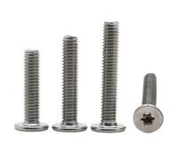 Tornillos de cabeza plana ultradelgada Torx de seis lóbulos, de acero inoxidable 304, M1.6, M2, M2.5, M3, M4, M5, M6, M8, 10 unidades por lote(40mm,M5 10pcs)