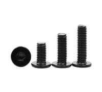 Tornillos de cabeza plana ultradelgada Torx de seis lóbulos, métricos, negros, M2, M2.5, M3, M4, M5, M6, M8, de acero inoxidable 304, 30/10/5 unidades(10mm,M3 (30pcs))