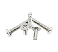 Tornillos de cabeza plana ultrafina de acero inoxidable 304, M1.4, M1.6, M2, M2.5, M3, M4, M5 y M6, 10/25 unidades(12mm,M1.4 25pcs)