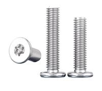Tornillos de cabeza plana ultrafina de seis lóbulos Torx de acero inoxidable 304 A2, M1.6, M2, M2.5, M3, M4, M5, M6, M8, 5p-100 piezas, longitud de 2-50 mm.(6mm,M4 20pcs)