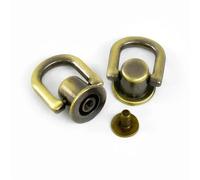 tornillos de cabeza redonda, D Ring Bag Handle Screw Rivets 10mm Multicolor 5/10/20pcs for DIY Craft(Brass,10mm-10Pcs)