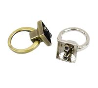 tornillos de cabeza redonda, DIY 18mm Metal O Ring Side Clip Buckle Screw Rivets Multicolor 5-10 Pcs(Brass,18mm-5Pcs)