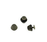 tornillos de cabeza redonda, DIY Handbag Bottom Protecting Feet Screw Rivets 7.5x12x6.5mm Light Gold Silver 6pcs