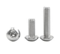 Tornillos de cabeza redonda hexagonal de 1 a 55 piezas, M2, M3, M4, M5, M6, M8 y M10, de acero inoxidable for motocicleta.(20mm,M6 10pcs)