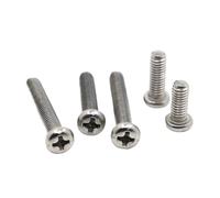 Tornillos de cabeza redonda M1 M1.2 M1.4 M1.6 M2 M2.5 M3 M4 M5 M6 M8 Pernos de tornillo de máquina empotrados en cruz de acero inoxidable(4mm,M8 5pcs)