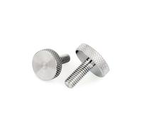 Tornillos de cabeza redonda plana moleteada de acero inoxidable 304, M3, M4, M5, M6, M8, M10 GB835, 1/5 unidades, for vidrio de muro cortina, DIN653(2pcs M5x16mm)