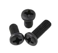 Tornillos de cabeza redonda, tornillos de cabeza plana negros, tornillos y pernos for máquinas electrónicas, M1, M1.2, M1.4, M1.6, M1.7, M2, M2.5(M2.5x8-50pcs)