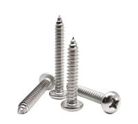 Tornillos de cabeza redonda y cruz de acero inoxidable 304 A2-70, M4.2, M4.8, 10/12/14/16-50 mm (10/12/14/16-50 mm), 10 unidades(10mm,M4.8 10pcs)