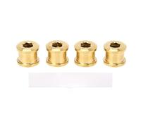 Tornillos de cadena de cicatrices de aleación de arenque de un solo plato Perno de disco de bicicleta de montaña de 6.5 mm para los entusiastas del ciclismo Color de oro 4pcs